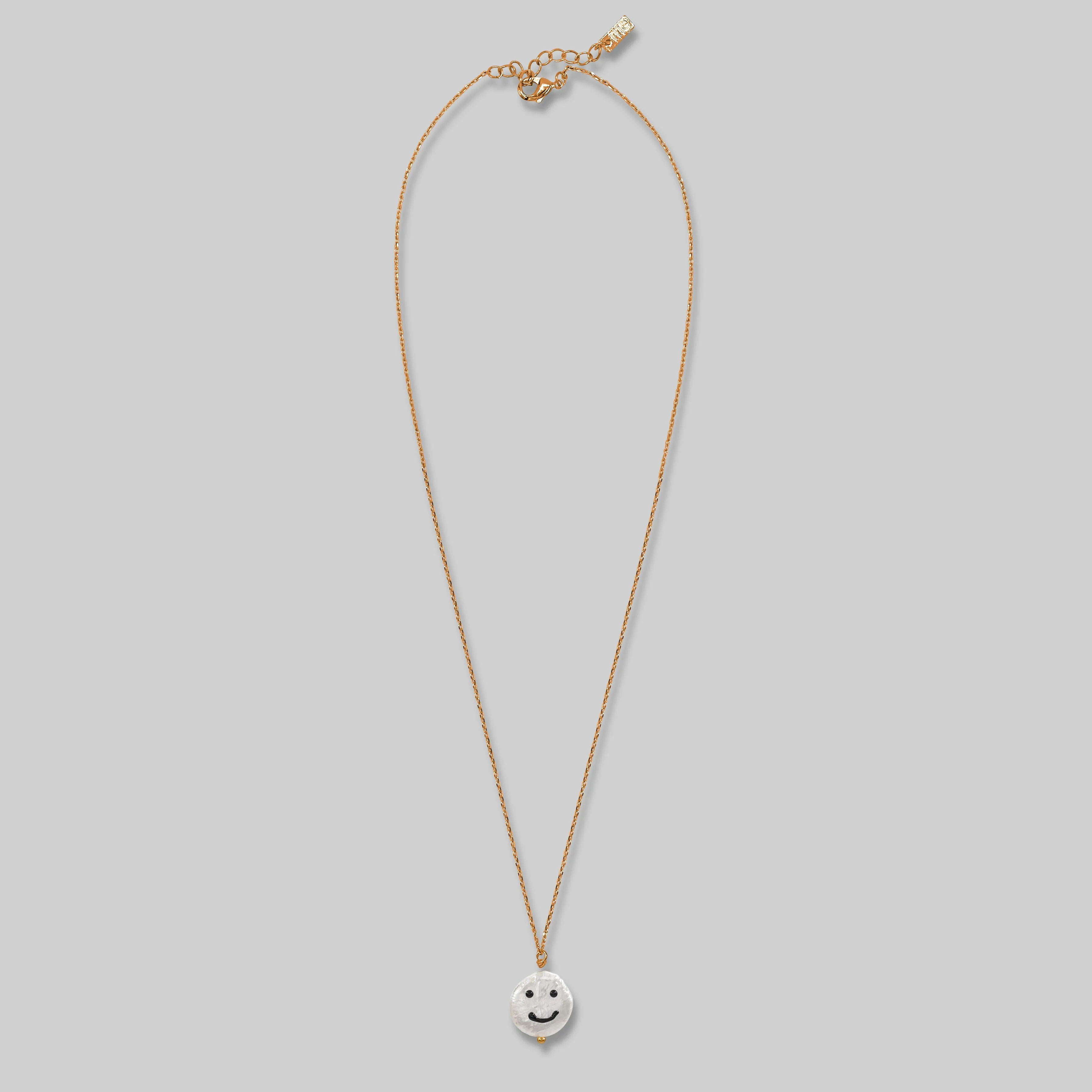 Dainty Smile Face Pendant Necklace