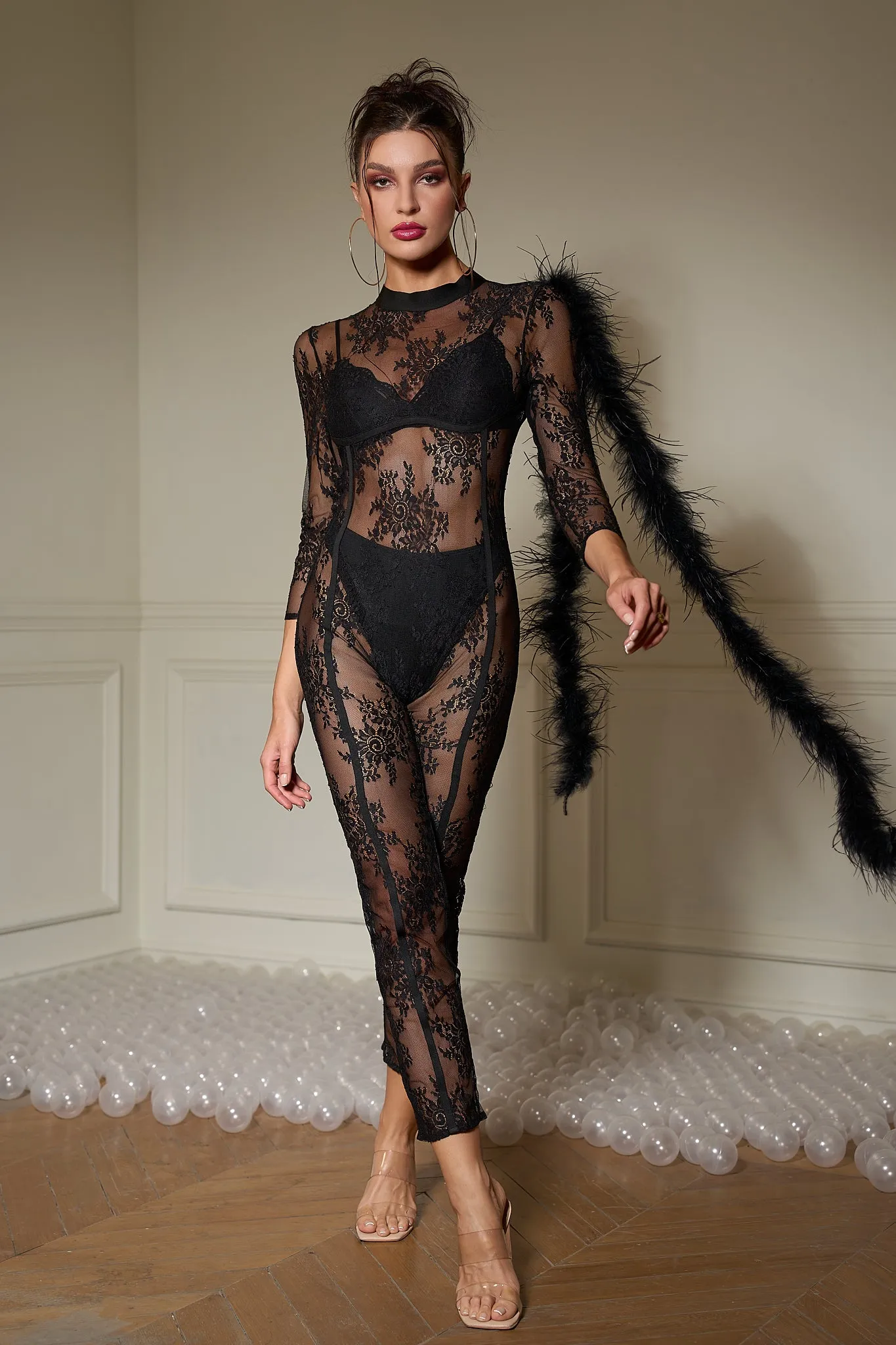 Darcy Sleek Flower One-Piece Outfit