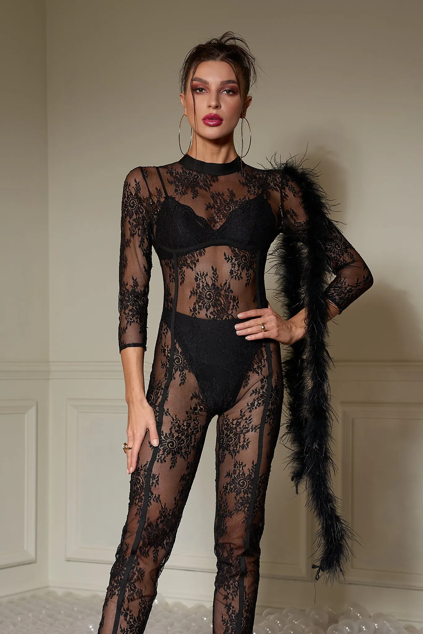 Darcy Sleek Flower One-Piece Outfit