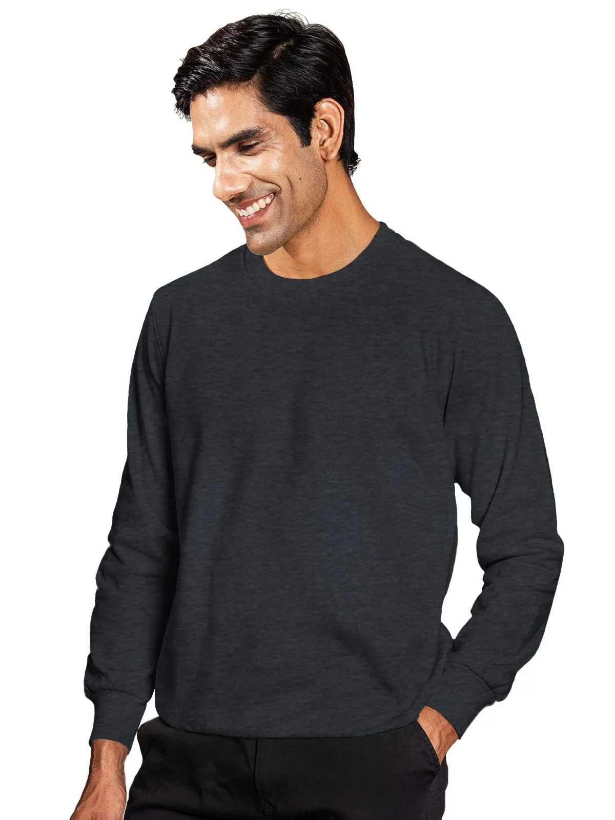 Dark Grey Plain Sweatshirt