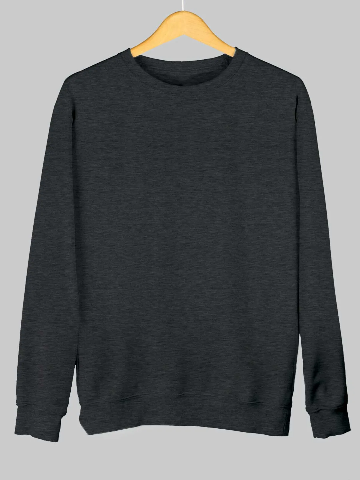 Dark Grey Plain Sweatshirt