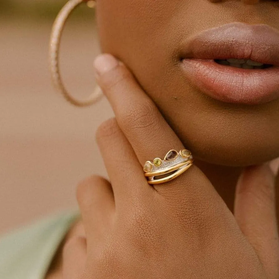 Desire Cocktail Ring in White Rhodium   14K Gold - Only size 9 left