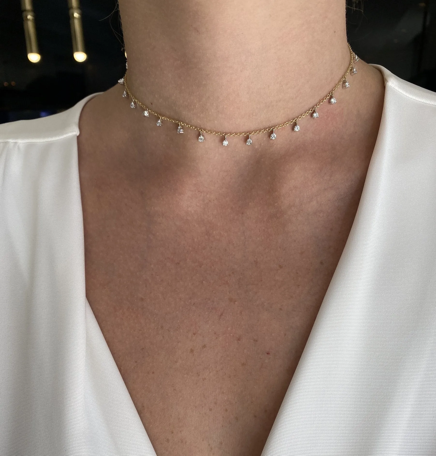 Diamond Drops Choker