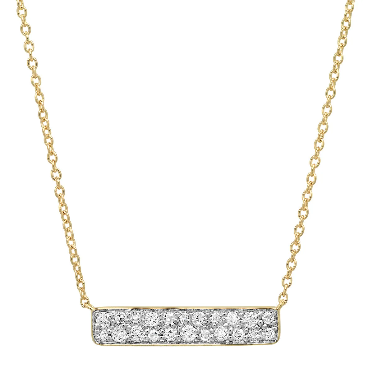 Diamond Staple Necklace