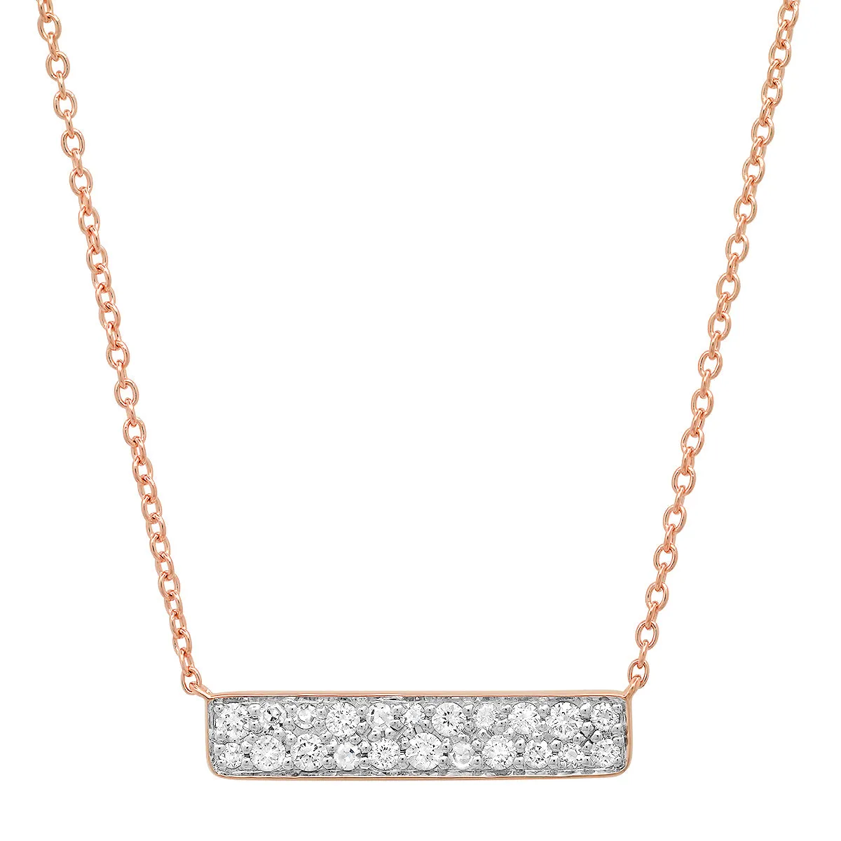 Diamond Staple Necklace