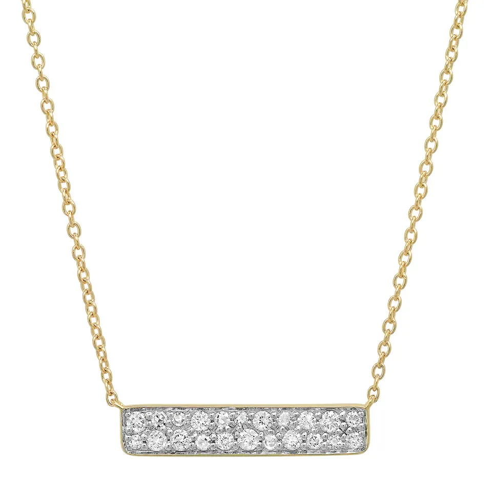 Diamond Staple Necklace