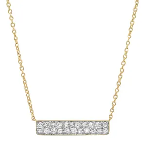 Diamond Staple Necklace