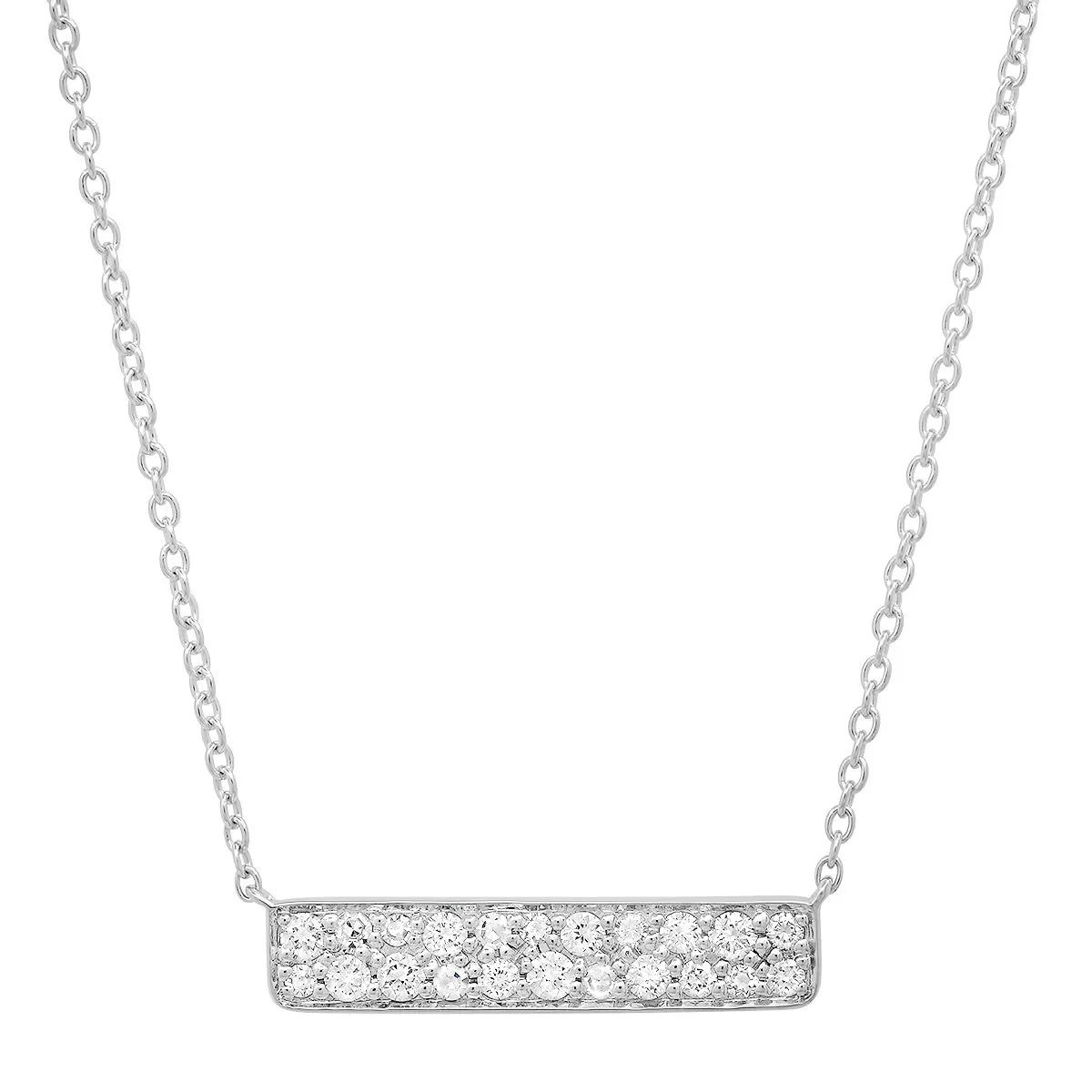Diamond Staple Necklace