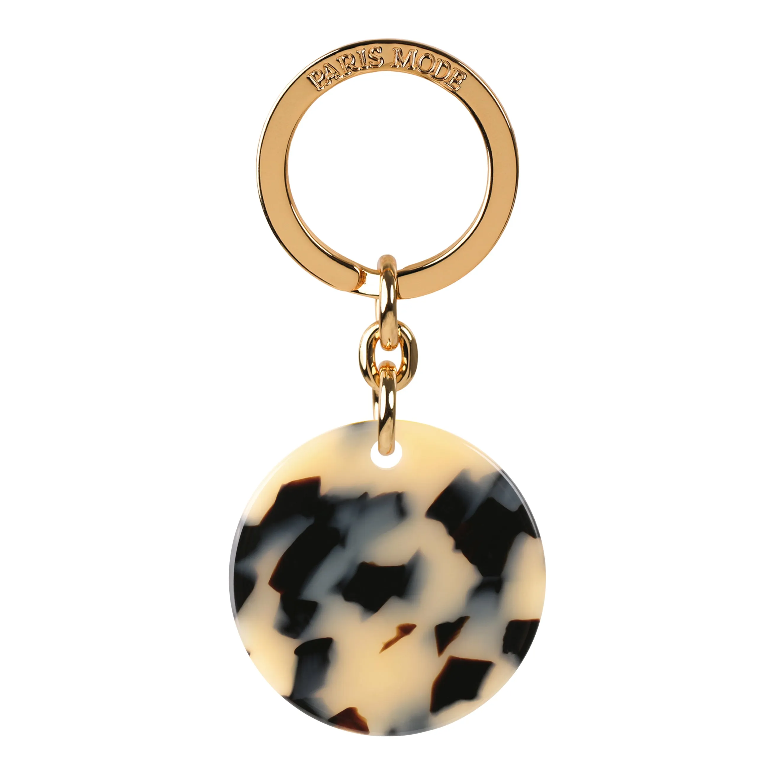 Disc Light Tortoiseshell Keyring