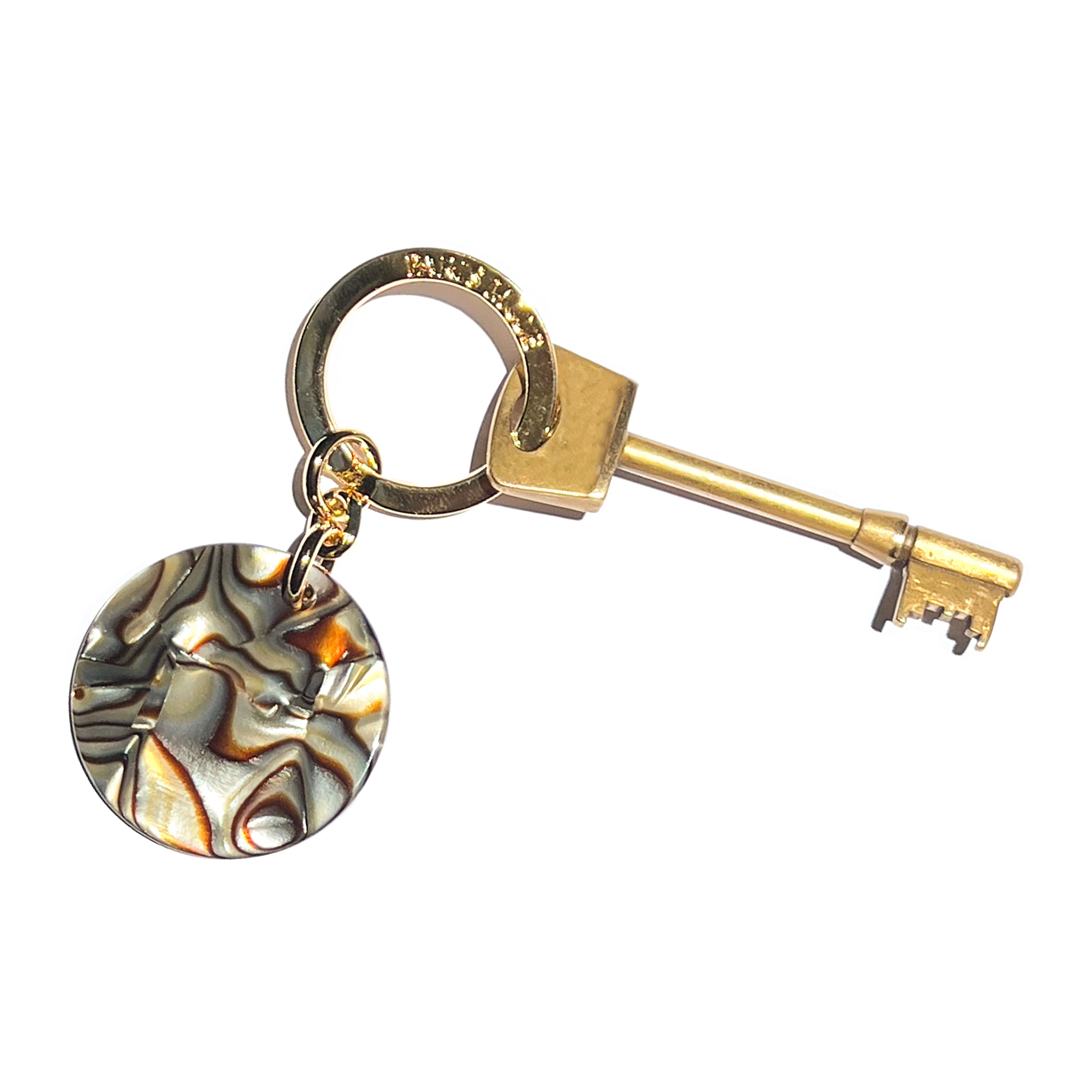 Disc Light Tortoiseshell Keyring