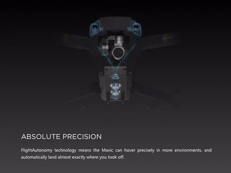 DJI Mavic Pro Camera Drone - GPS/GLONASS, Folding, 4 Mile Range, 4K Camera
