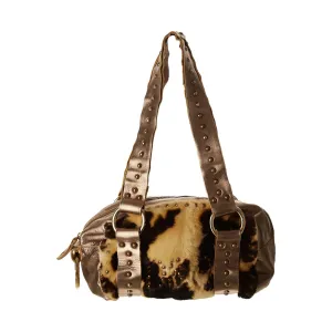 Dolce & Gabbana Studded Calf Hair Shoulder Bag