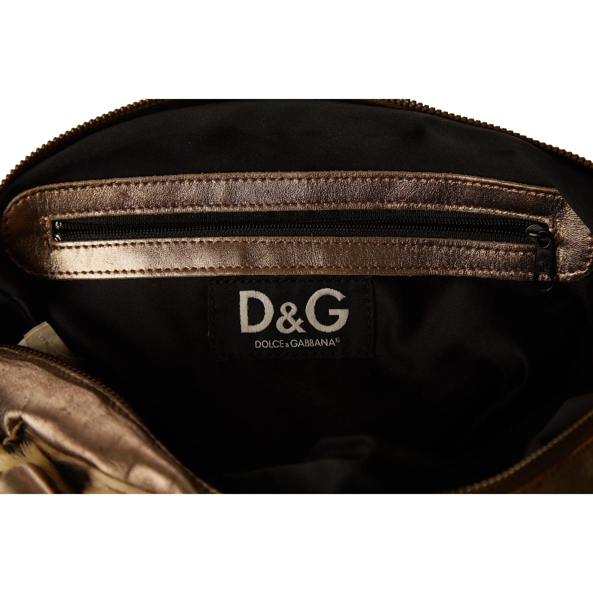 Dolce & Gabbana Studded Calf Hair Shoulder Bag