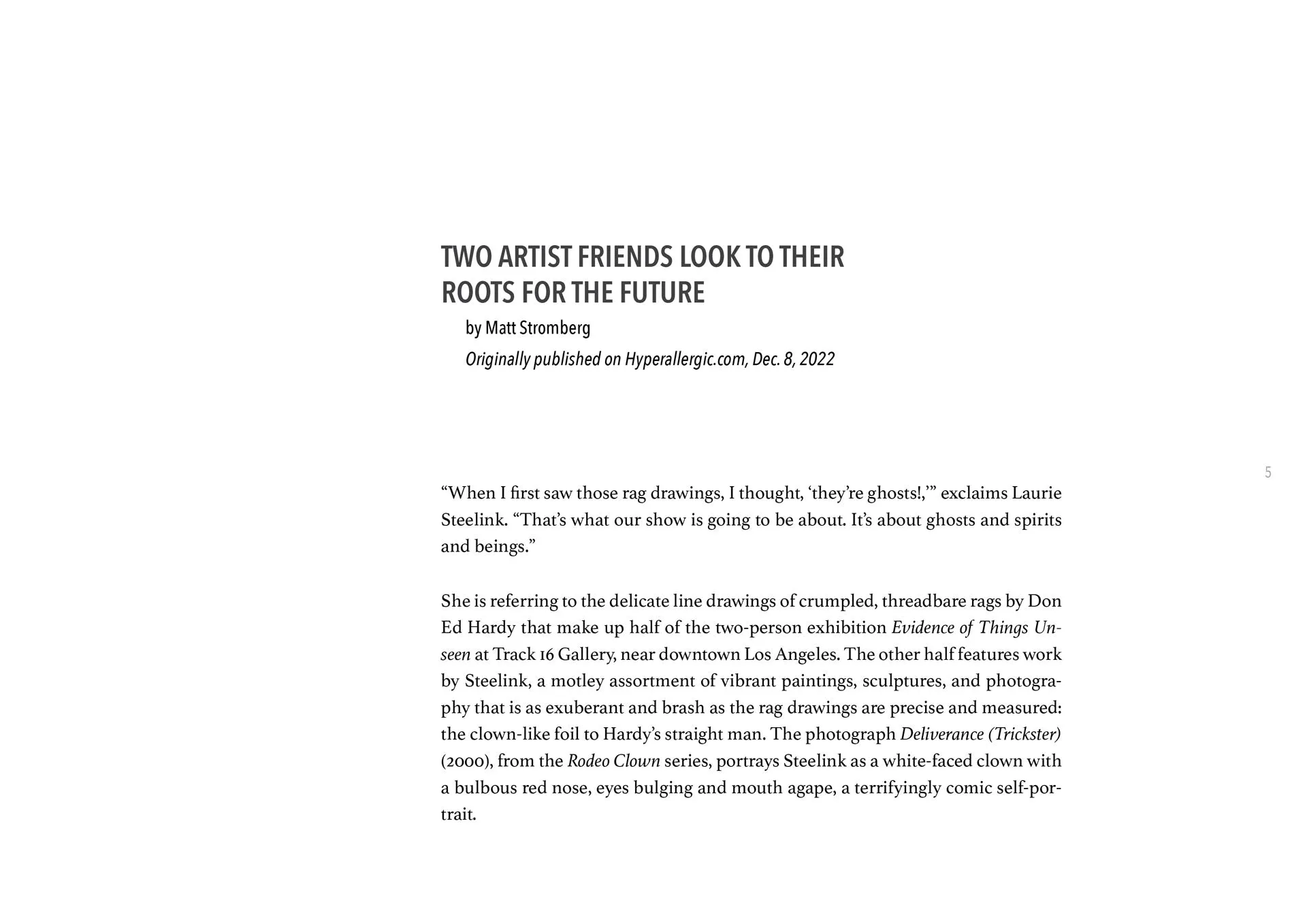 Don Ed Hardy / Laurie Steelink: Evidence of Things Unseen [Catalogue]