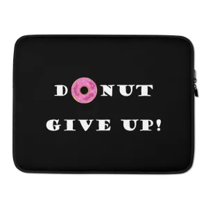 Donut Give Up Laptop Case