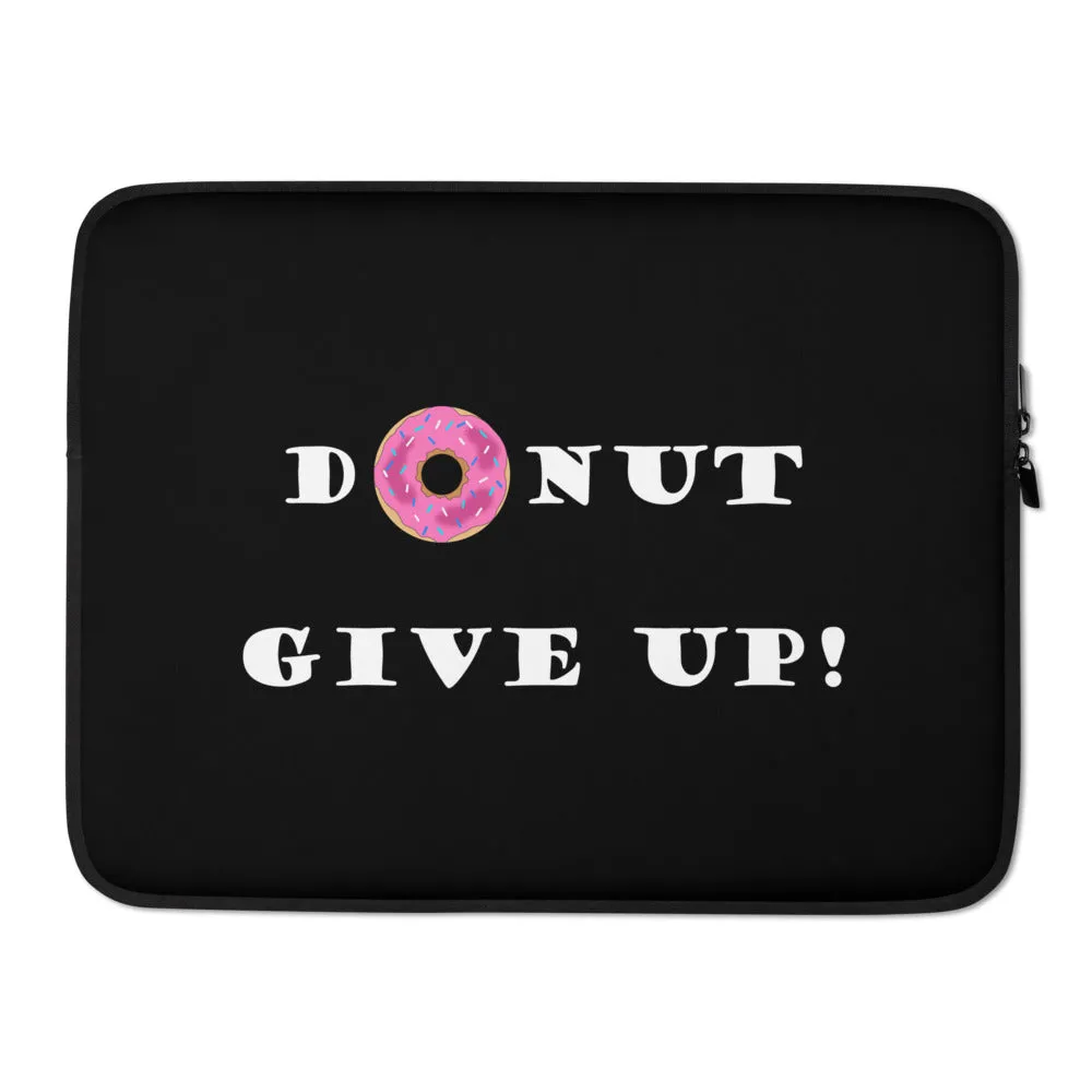 Donut Give Up Laptop Case
