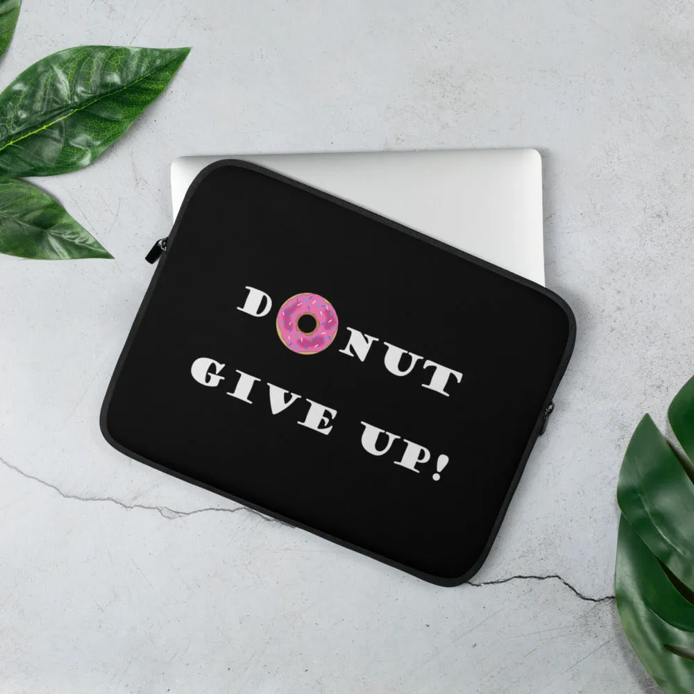 Donut Give Up Laptop Case