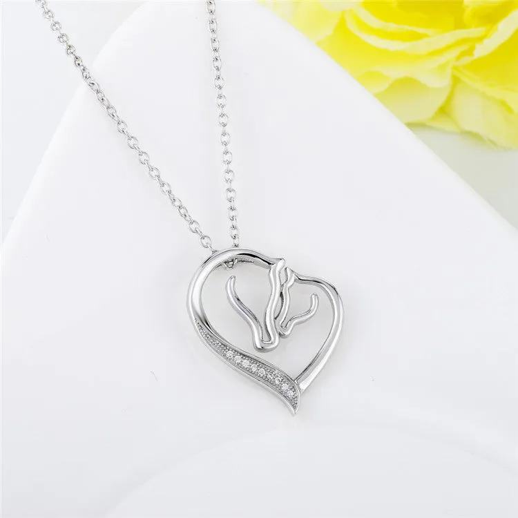 Double Horse Necklace