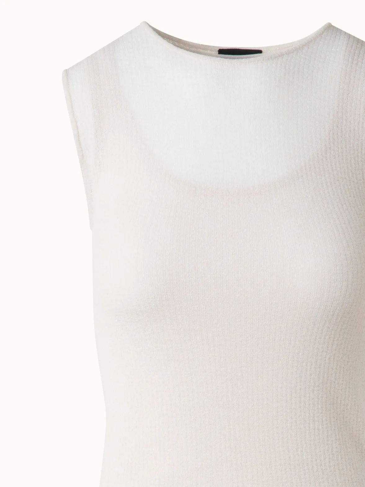 Double Layered Knit Top in Sheer Cotton