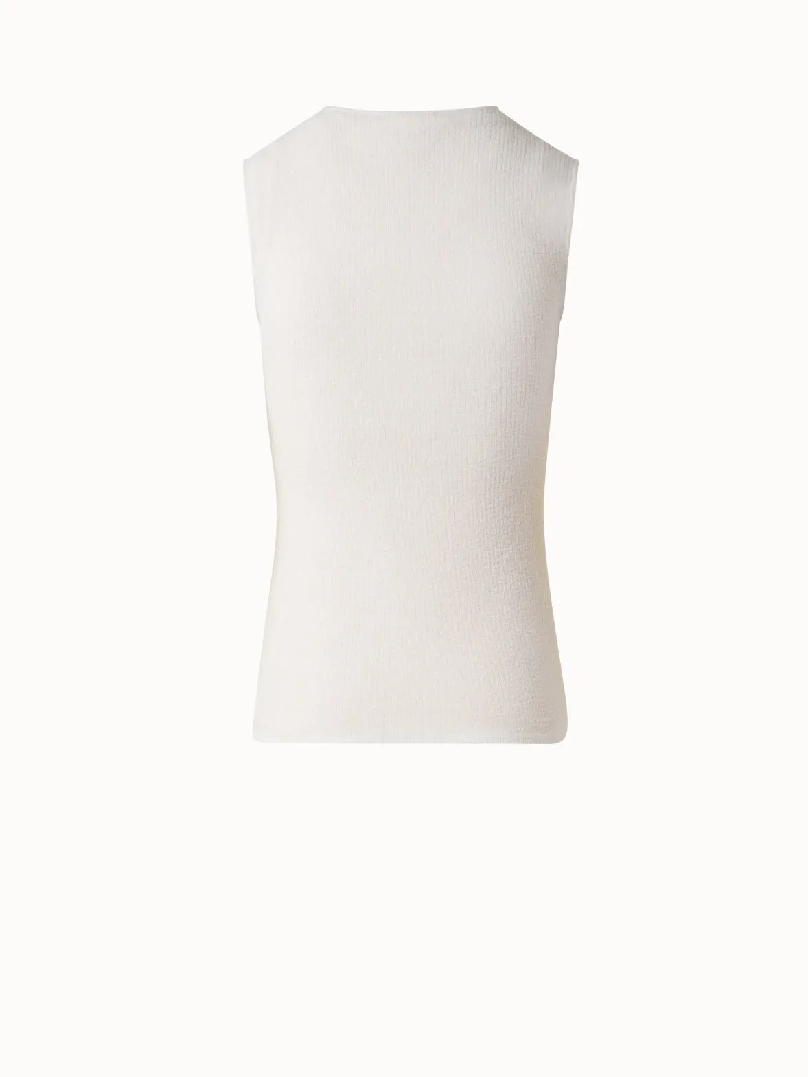 Double Layered Knit Top in Sheer Cotton