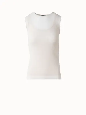 Double Layered Knit Top in Sheer Cotton