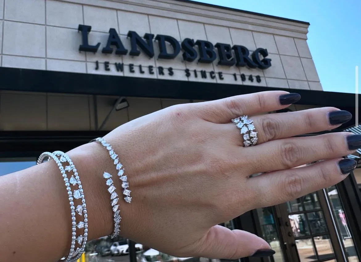 Double Row Fancy Cut Diamond Ring