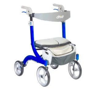 EA/1 Nitro DLX Euro Style Rollator Rolling Walker, Sleek Blue