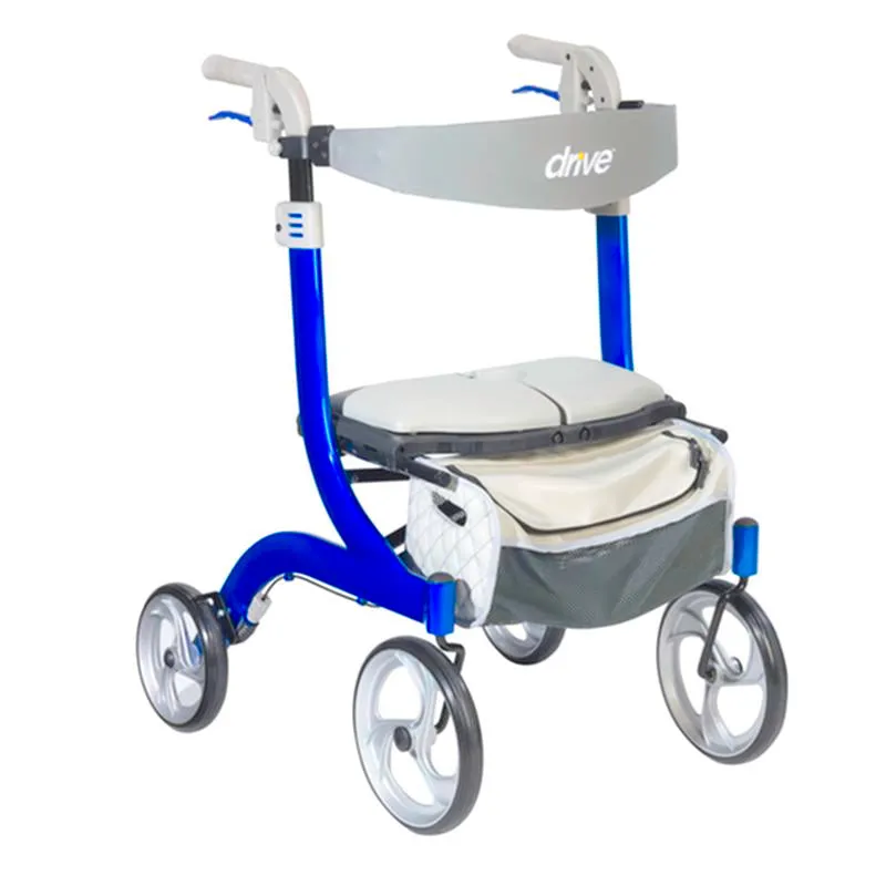 EA/1 Nitro DLX Euro Style Rollator Rolling Walker, Sleek Blue
