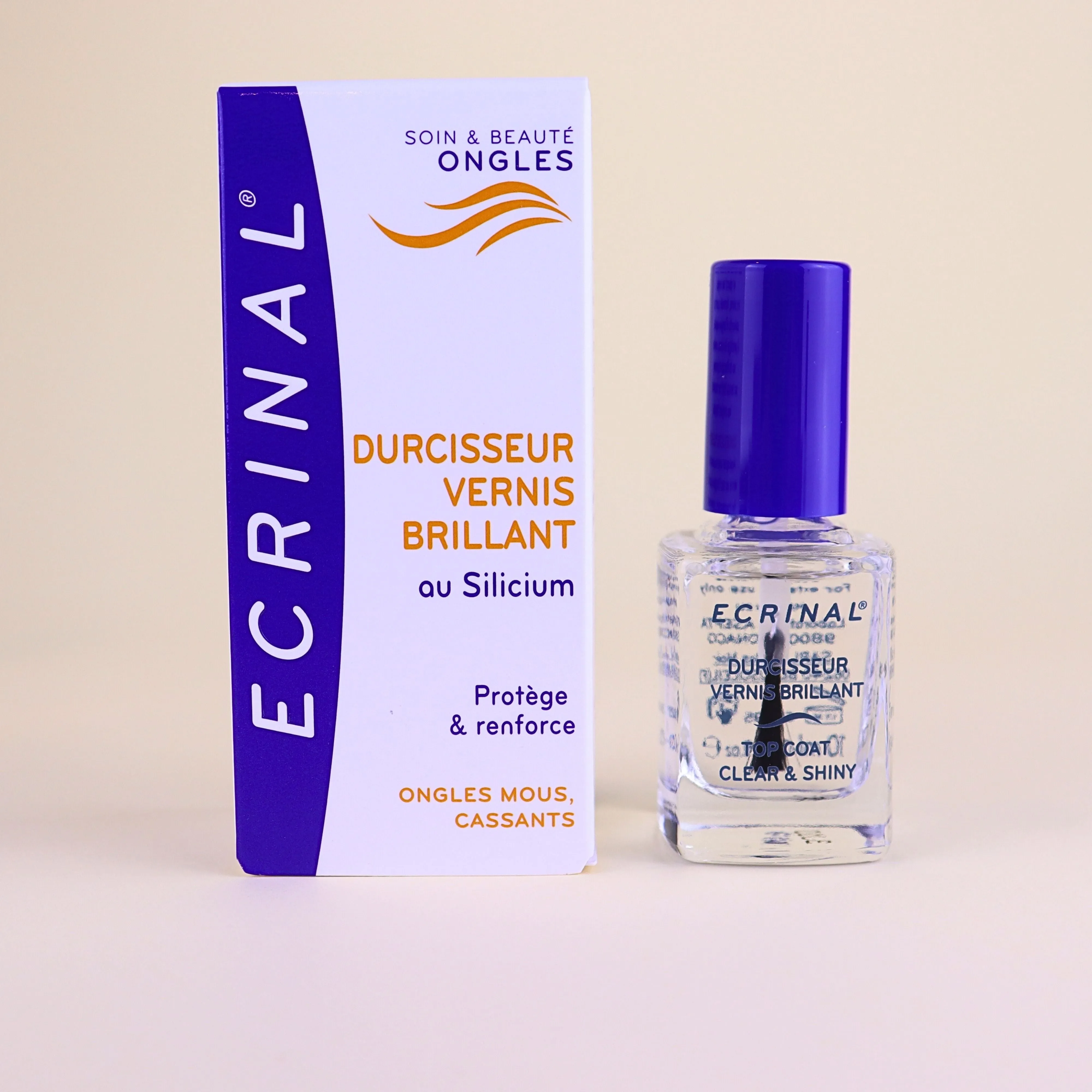 ECRINAL Clear and Shiny Strengthening Topcoat 10ml