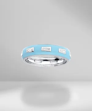 Enamel & Diamond Ring