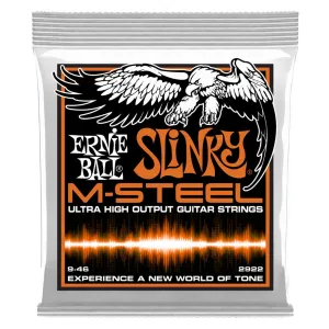Ernie Ball Hybrid Slinky M-Steel Electric Guitar Strings, 9-46 Gauge