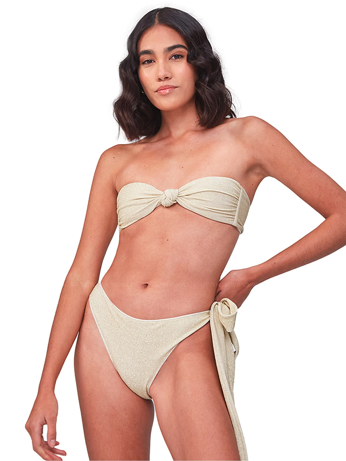 Estefania Gold Shiny Bikini ::RET