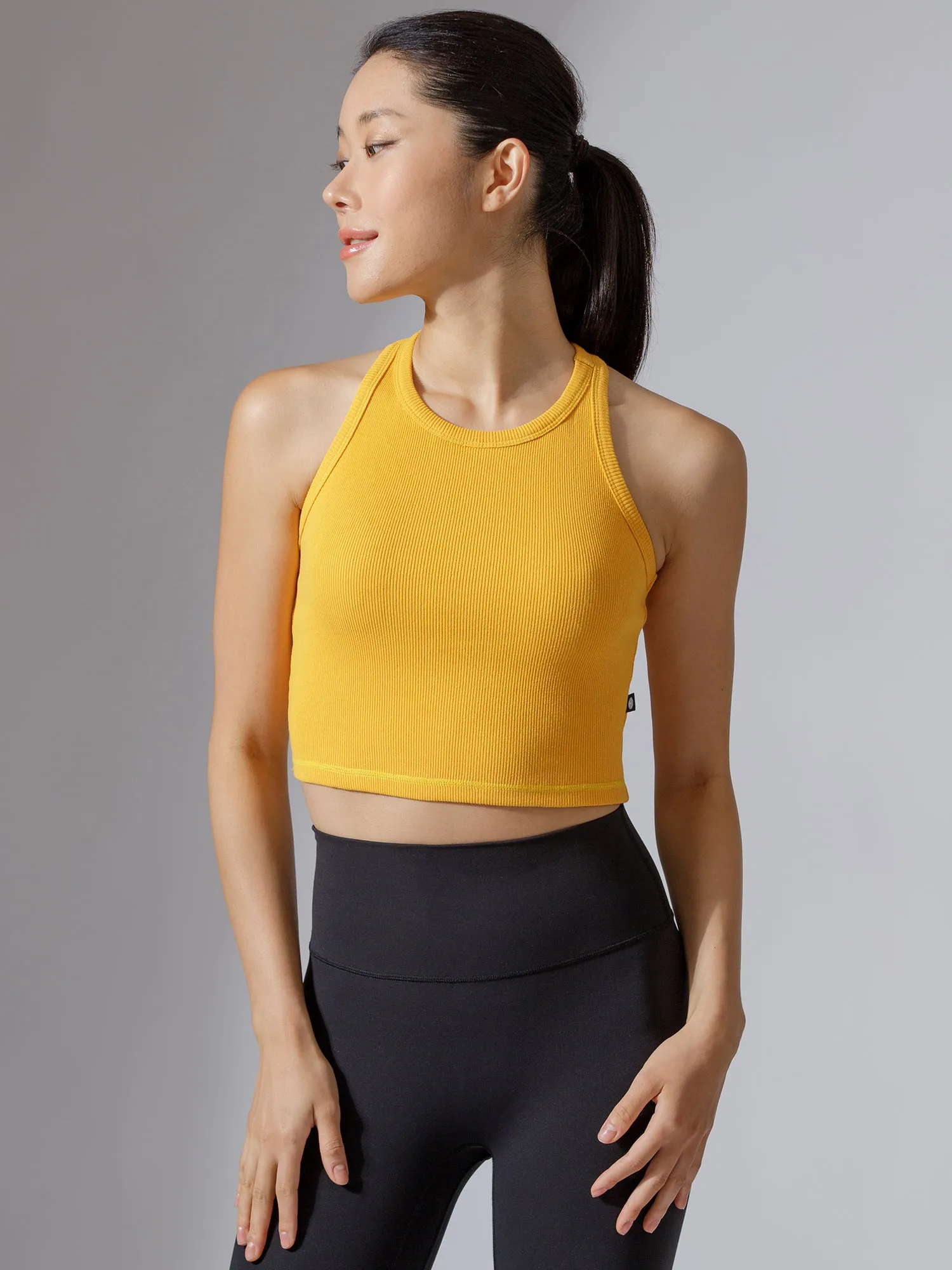 EVERYDAY RIBBED CROPPED SINGLET