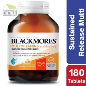 [Expiry: 03/2025] Blackmores Sustained Release Multivitamins   Antioxidants 180 Tablets
