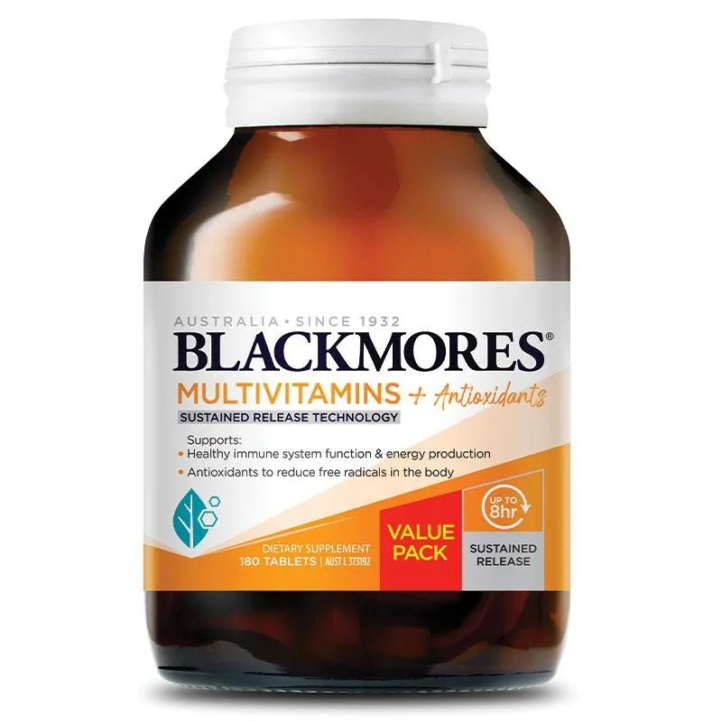 [Expiry: 03/2025] Blackmores Sustained Release Multivitamins   Antioxidants 180 Tablets