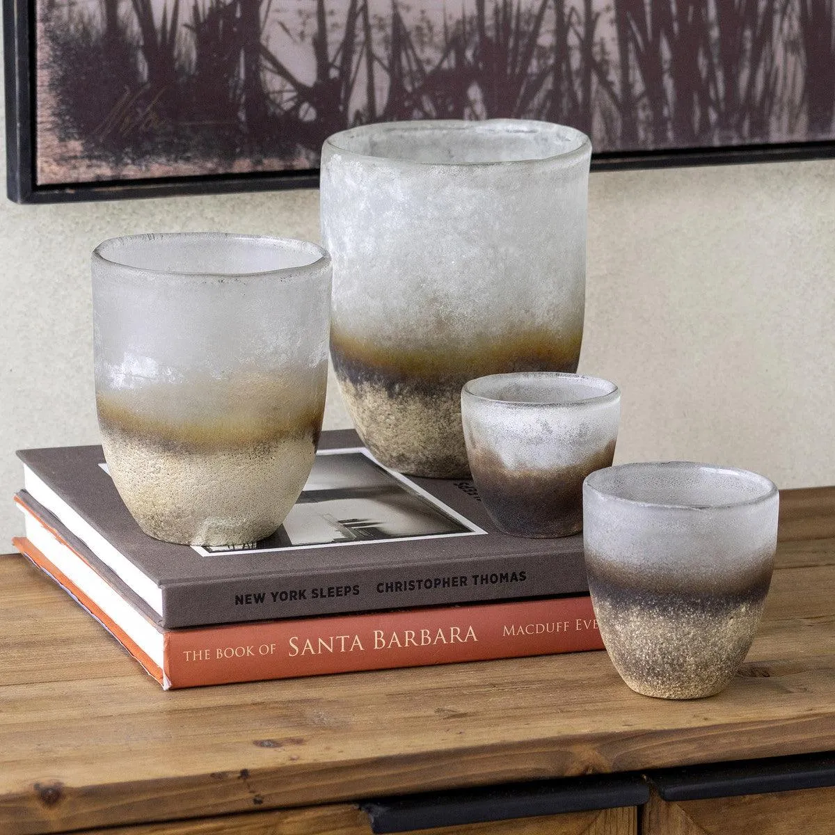 Fairbanks Organic Glass Votive Holder, Set of 6