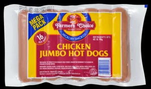 Farmer's Choice Jumbo Chicken Hot Dogs 900g