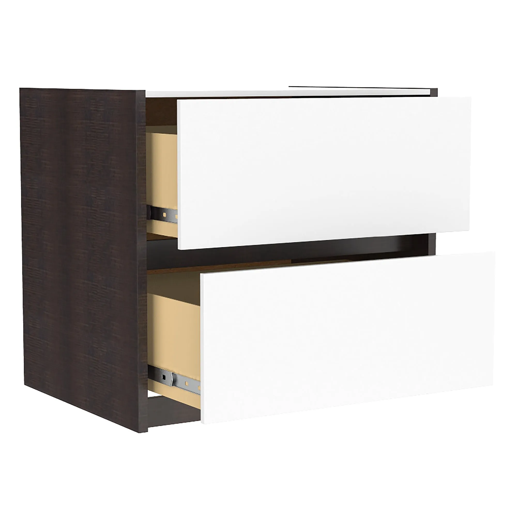 Farona night table for bedroom decoration, wood barn & white