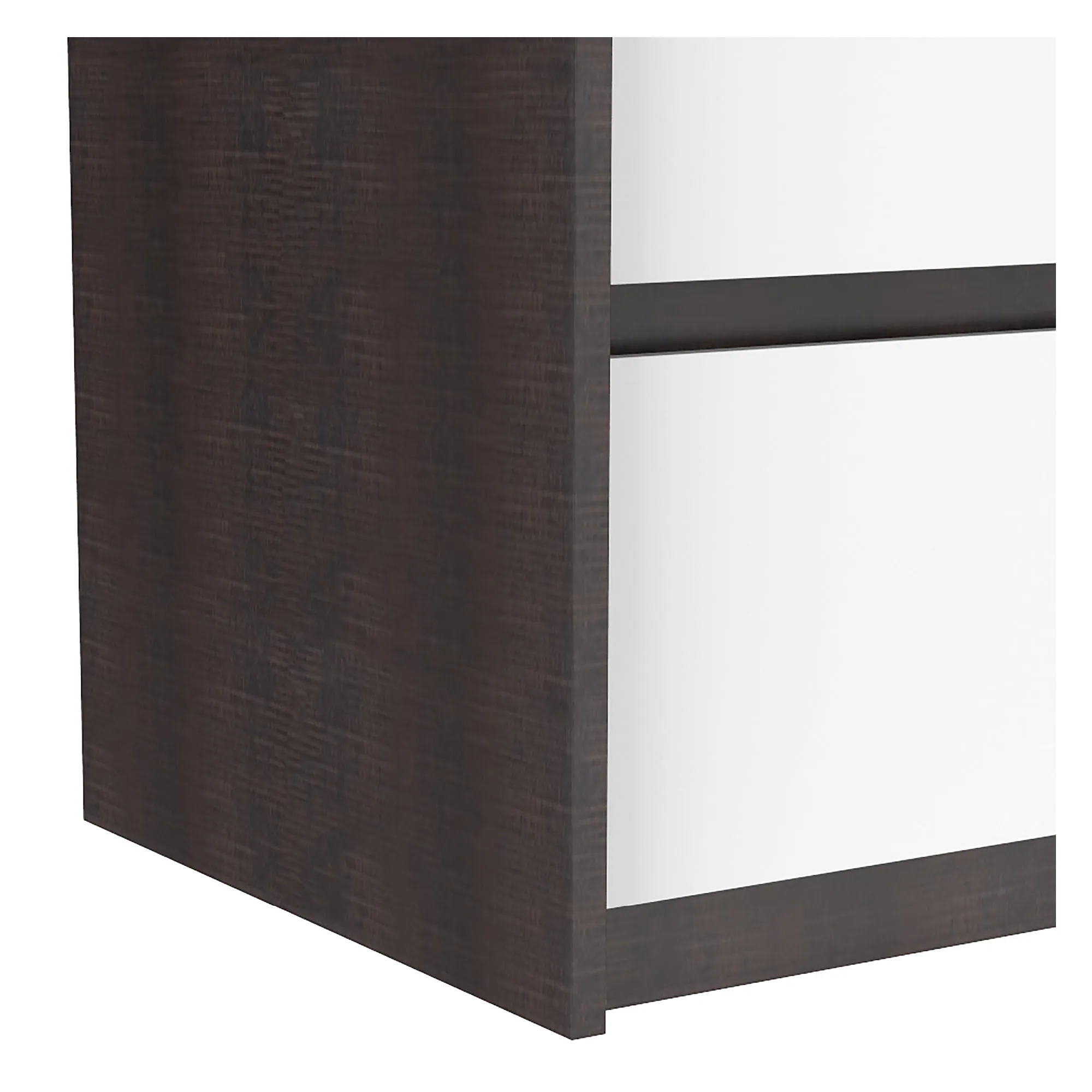 Farona night table for bedroom decoration, wood barn & white