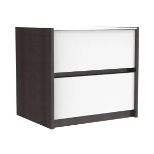 Farona night table for bedroom decoration, wood barn & white