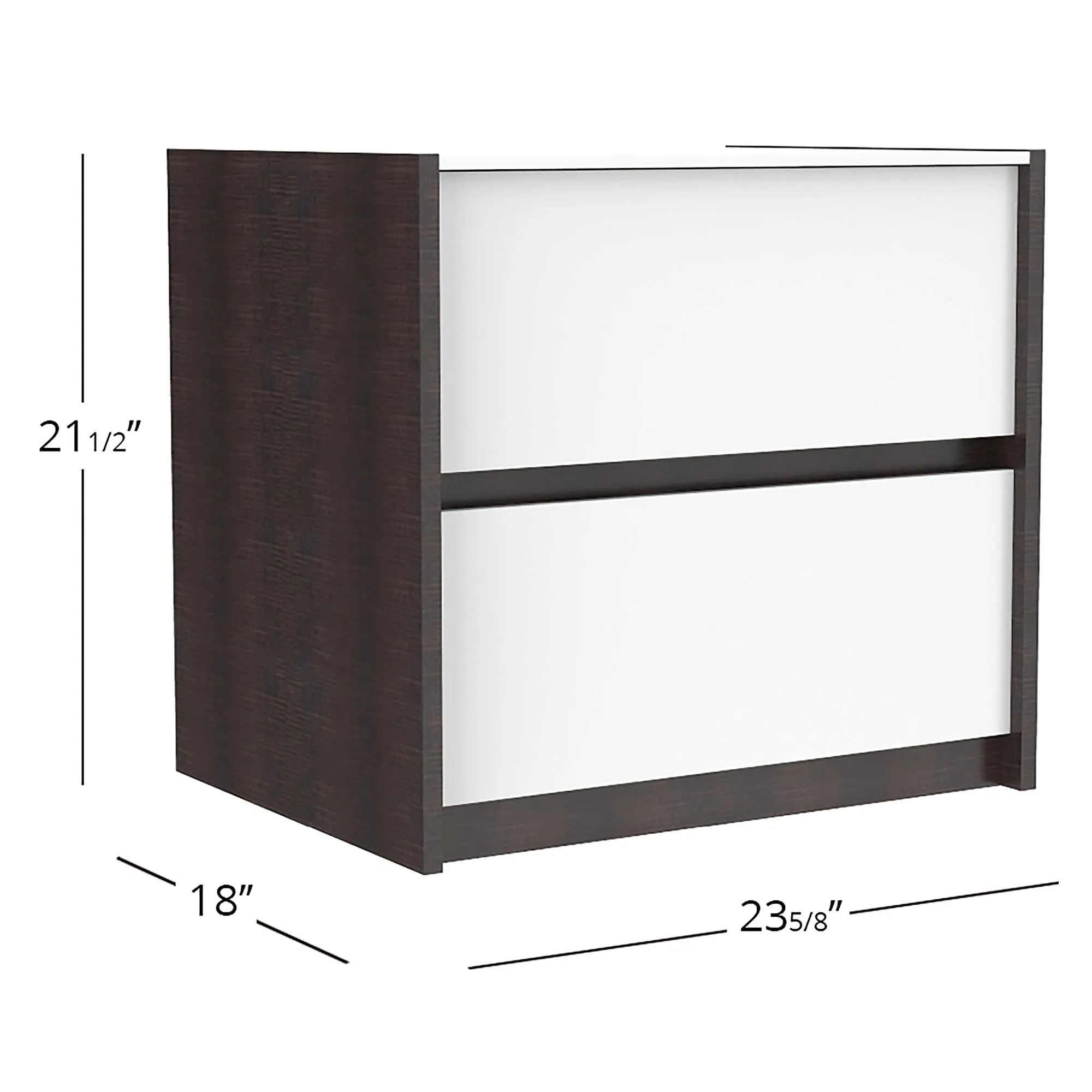 Farona night table for bedroom decoration, wood barn & white