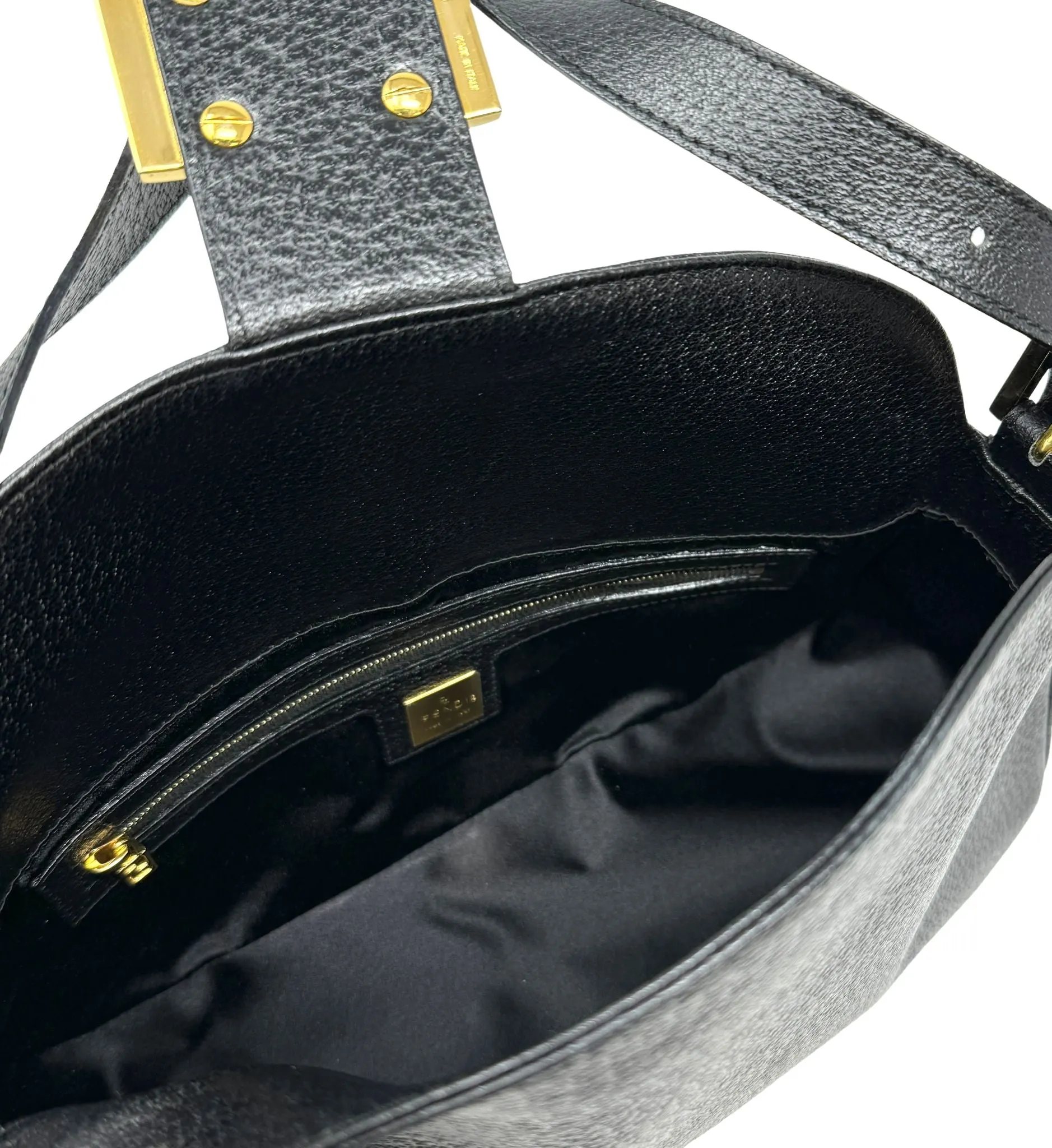 Fendi Black Leather Shoulder Bag