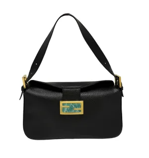 Fendi Black Leather Shoulder Bag