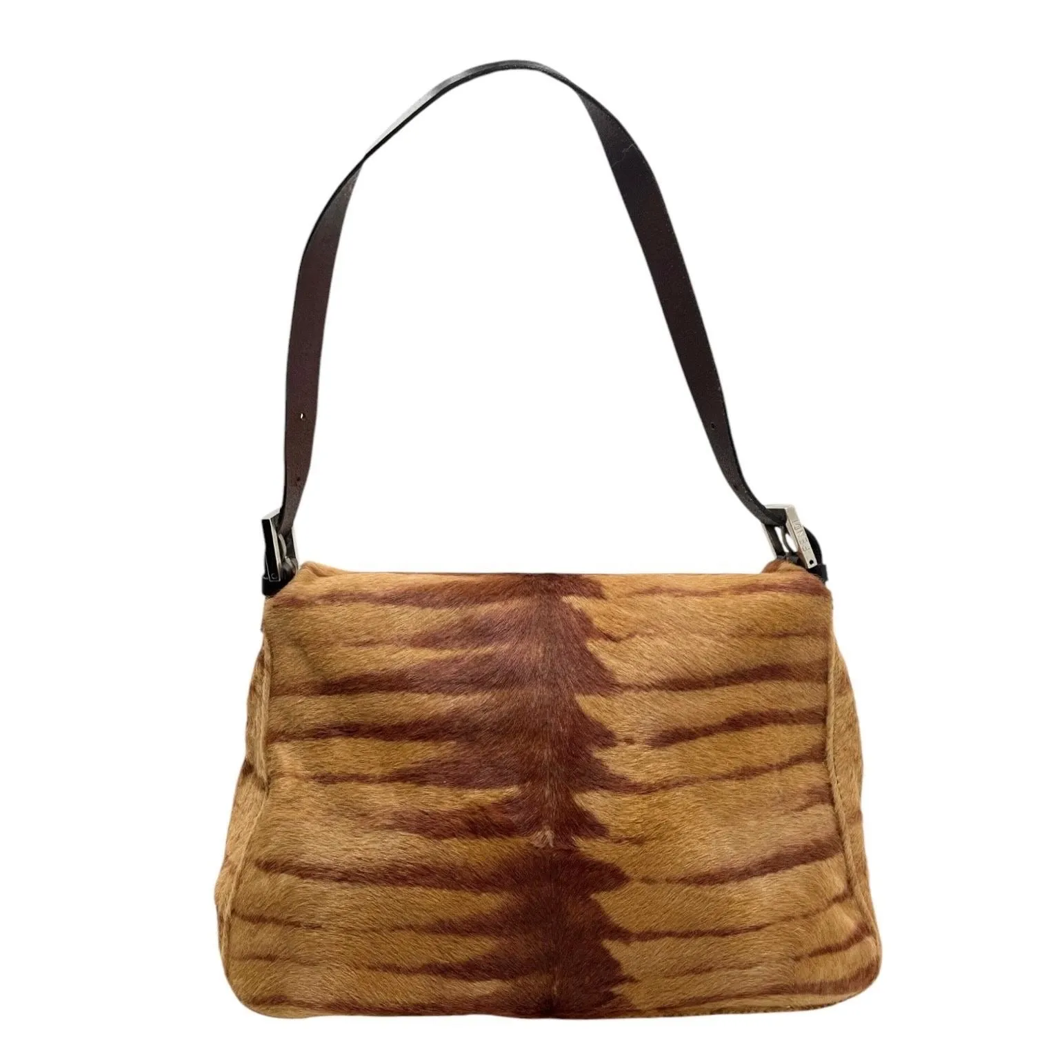 Fendi Brown Calf-Hair Mamma Baguette Bag