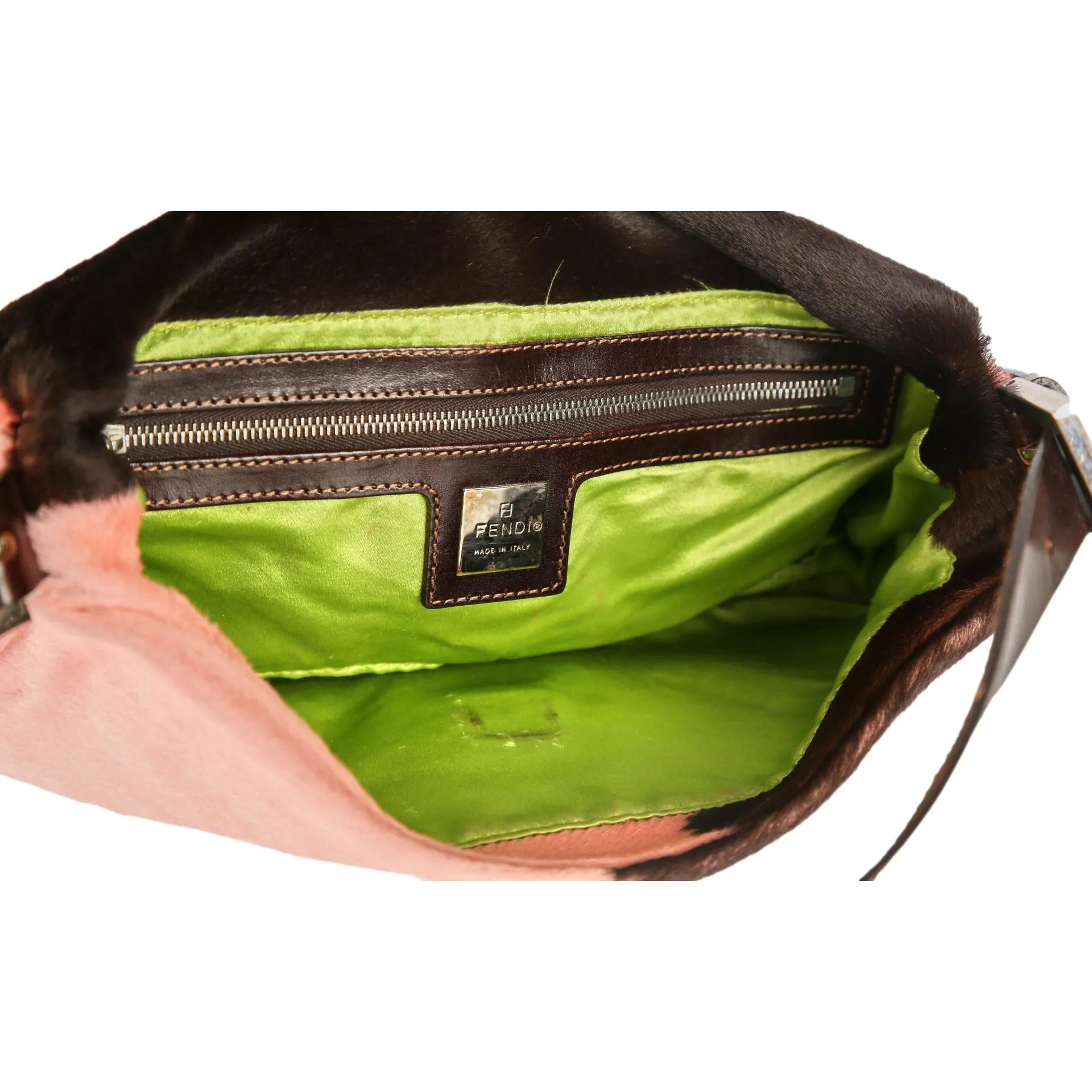Fendi Pink Cow Print Baguette