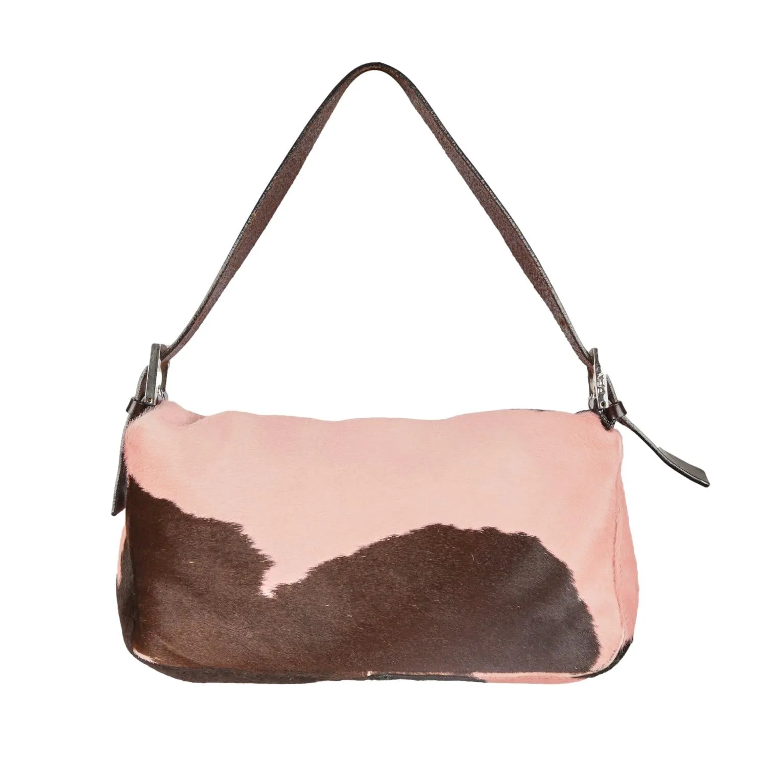 Fendi Pink Cow Print Baguette