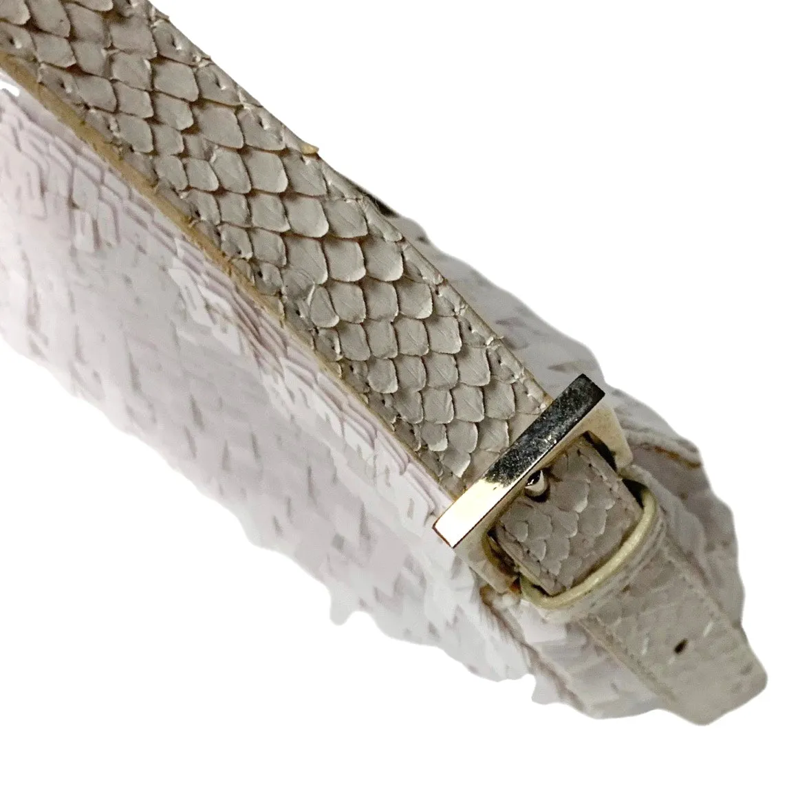 Fendi White Sequin Baguette Bag