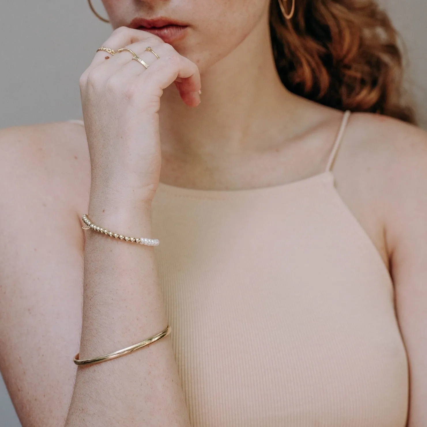 FLEX SMALL BANGLE BRACELET/GOLD