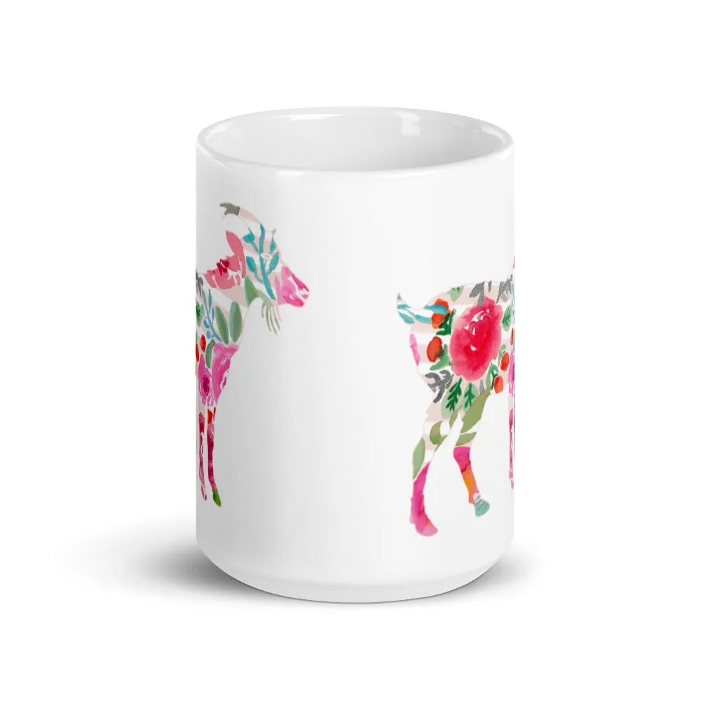 Floral Goat Mug