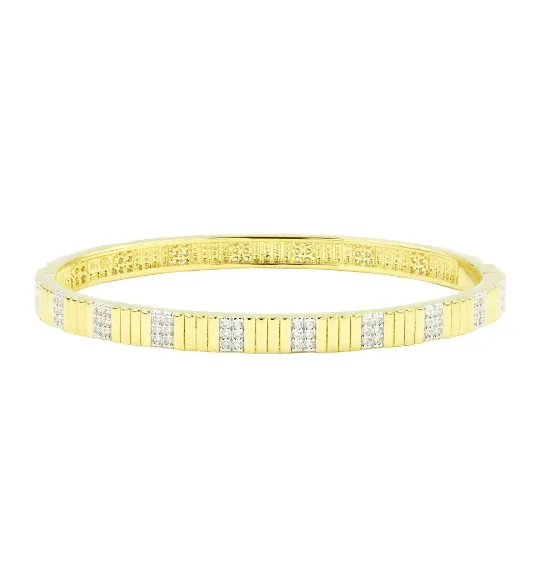 Freida Rothman Sleek Pave Hinge Bangle